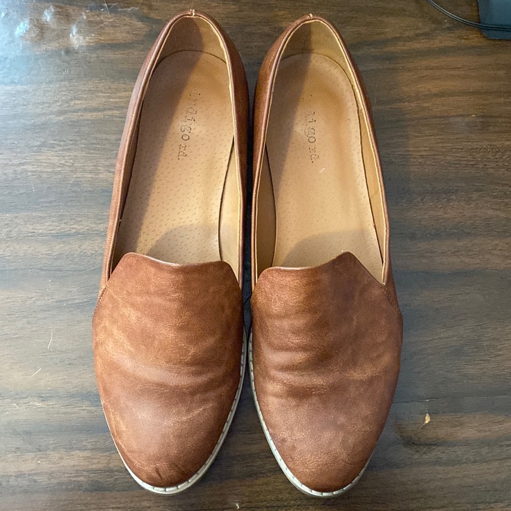 INDIGO RD. BROWN LOAFERS WOMENS SIZE 8.5 M